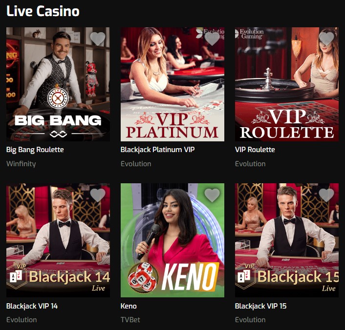 HUGO CASINO LIVE GAMES (keno)